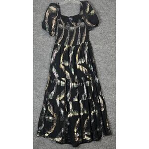 Shoshanna | Dresses | Shoshanna Midnight Nelle Navy Floral Metallic Tiered Halter  Maxi Dress Size 6 | Poshmark